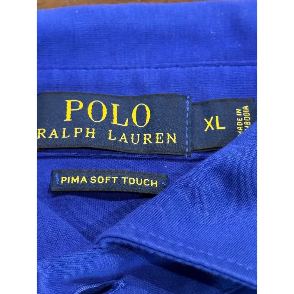 Polo Ralph Lauren Pima Soft Touch Polo Men's XL Royal Blue Preppy EUC